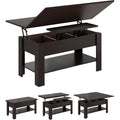 H?henverstellbarer 3-in-1 Couchtisch mit verstecktem Stauraum und offenem Fach