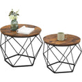 Rundes Couchtisch-Set mit 2 Tischen und abnehmbarer Tischplatte f¨¹r das Wohnzimmer
