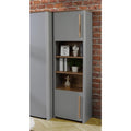 B¨¹cherregal aus Holzwerkstoff in Grau und Catania-Eiche, 58,6 ¡Á 194,3 ¡Á 41,3 cm